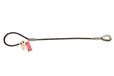 Wire rope sling with standard eye and thimble eye