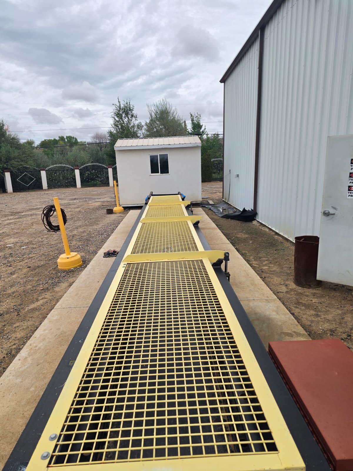 Outdoor load-testing bed used for preventative maintenance checks